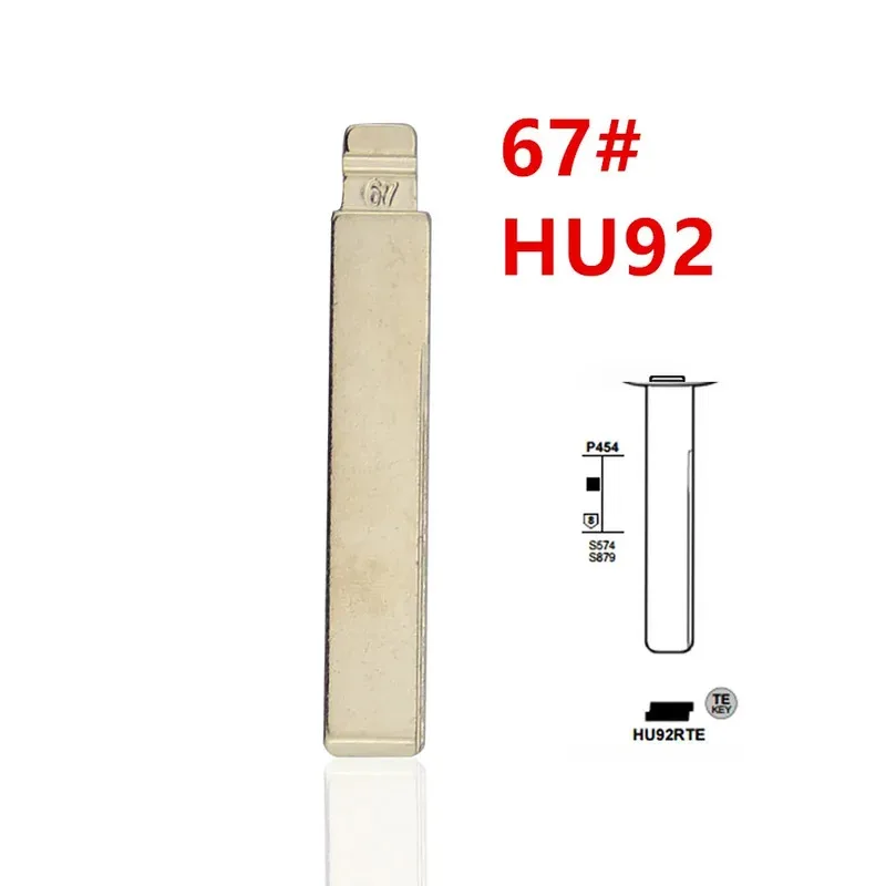 

10 шт. необрезанные металлические лезвия для ключей 67 # HU92 для BMW для KD Keydiy Xhorse VVDI пульты универсальный No67 пульт дистанционного управления для автомобиля