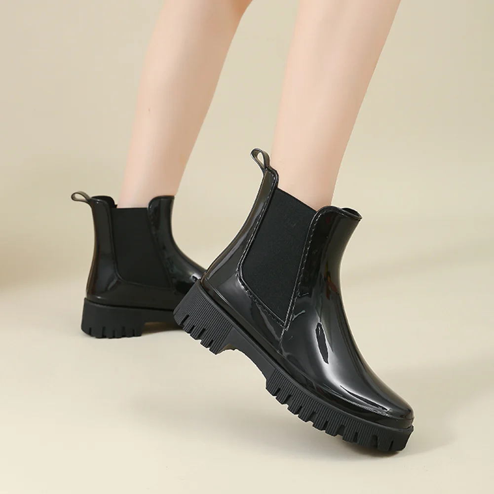 Bottes de pluie imperméables coordonnantes pour femmes, bottes de rinçage, chaussures de jardin, chaussures de travail en plein air