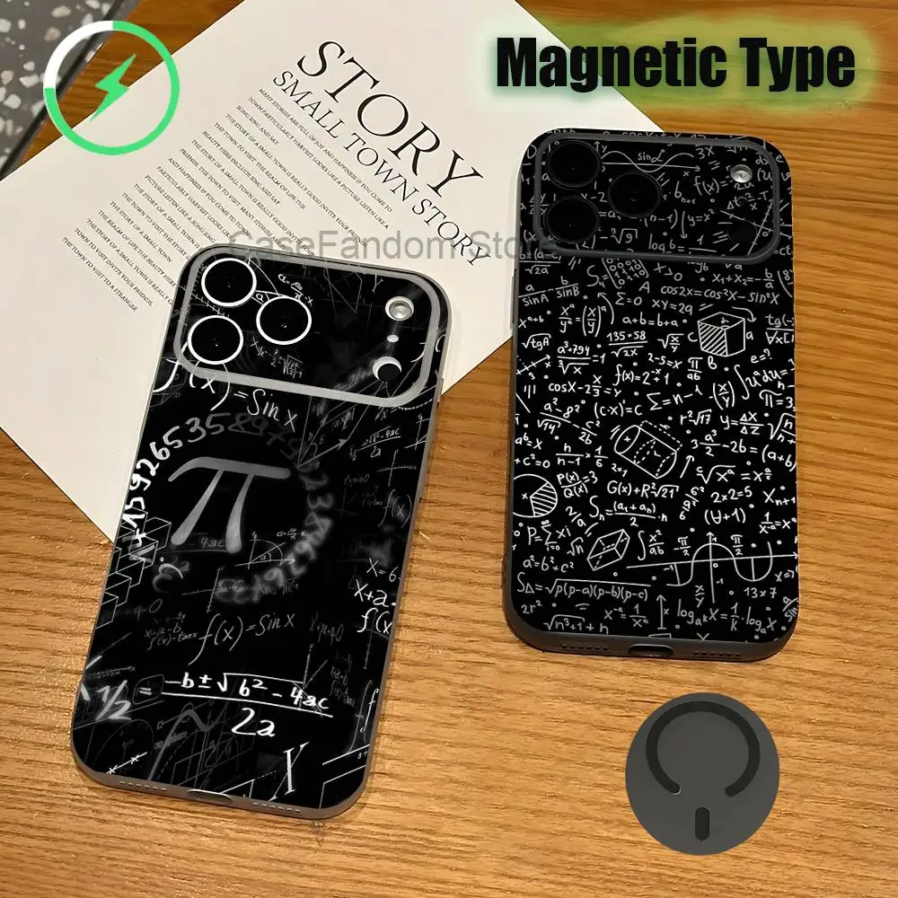 

Chemistry Element Math Physics For iPhone 17,16,15,14,13,12,Pro,Max,Plus Transparent gray Phone Case Magnetic Wireless Charging