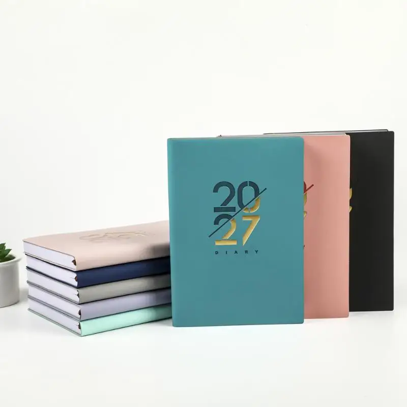 English 2027 Schedule Planner Notepad Wear-resistant Efficiency To-do List Notebook Simple 12 Months Agenda Planning Notebook