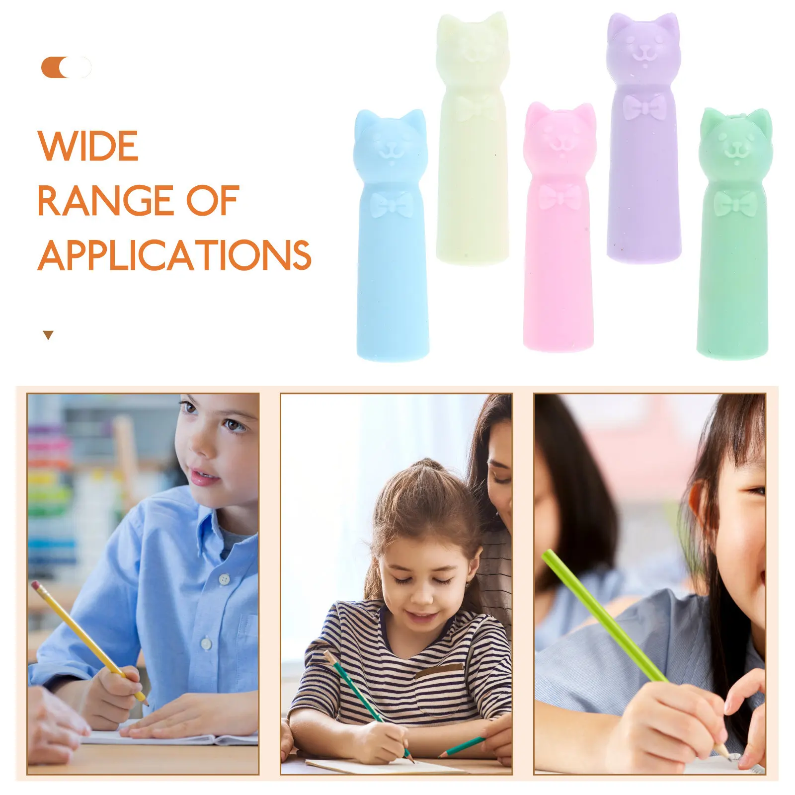 20Pcs Cartoon Pencil Extenders Fun Plastic Pencil Toppers Protect Tips from Breakage Ideal for Students Professionals Home