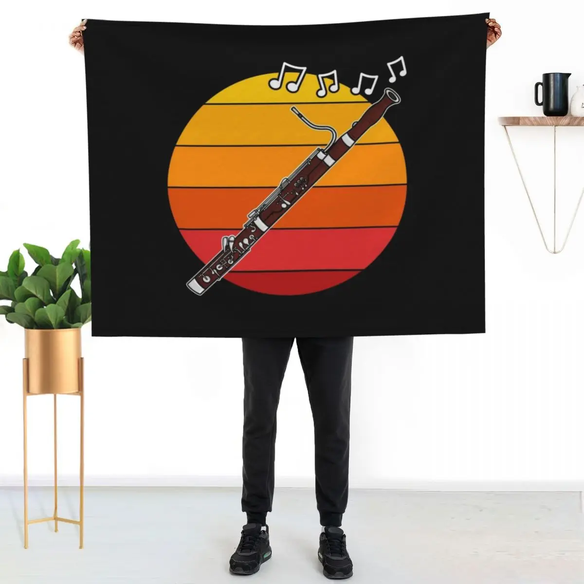 Bassoon Summer Festival Bassoonist Woodwind Musician Throw Blanket christmas gifts Picnic Comforter Multi-Purpose Blankets