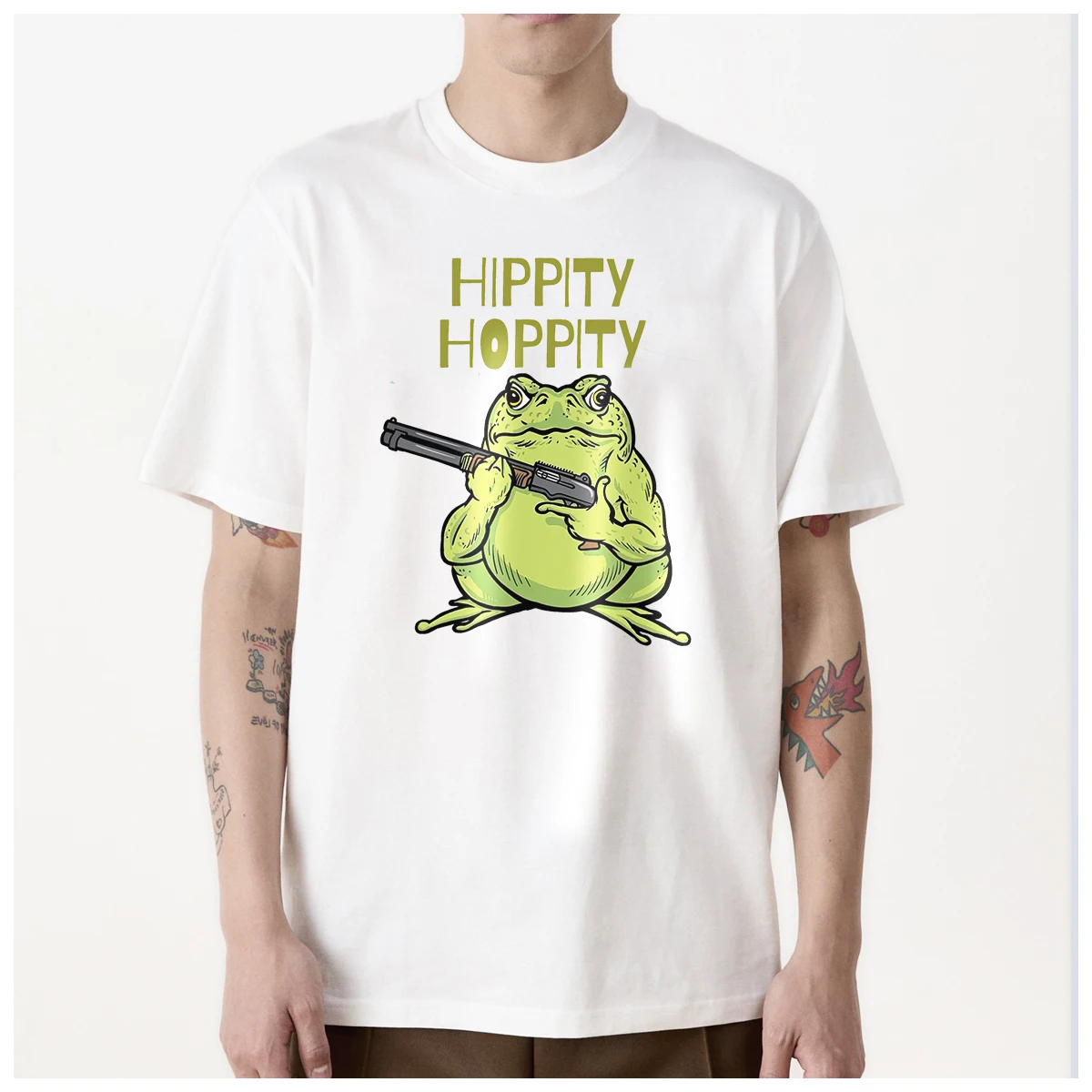 frog bang! ridiculous HIPPITY HOPPITY t shirt mens Women Trendy Fashion 100% Cotton summer casual Streetwear Unisex couple Y2k