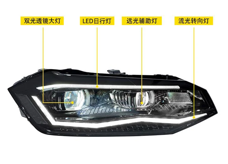 For VOLKSWAGEN Polo Mk5 Vento Cross Polo LED Head Lamp 2019-2020 LD