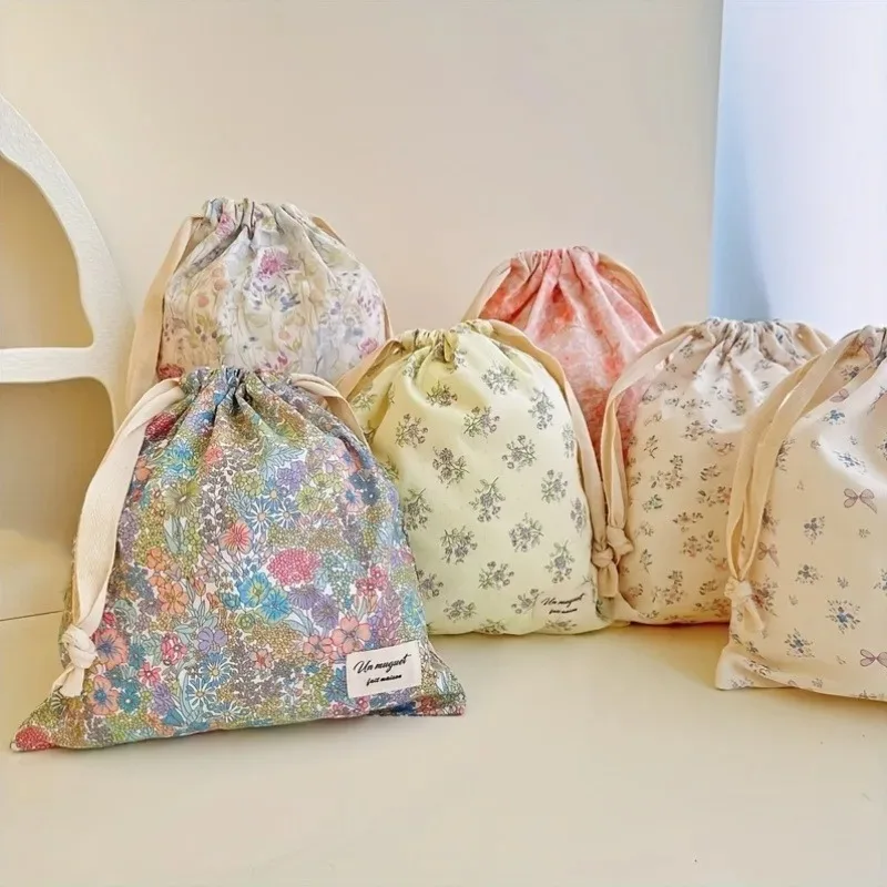 Hot Embroidery Bow Drawstring Bag, Multi-purpose Storage Box, Portable Travel and Home Dust Bag, Mom and Diaper Bag YUZI