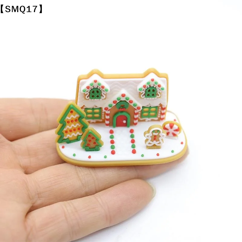 1Pcs 1:12 Dollhouse Christmas Decor Gingerbread Man Holiday Scene Decoration Micro Landscape Ornaments Xmas Gifts【SMQ】