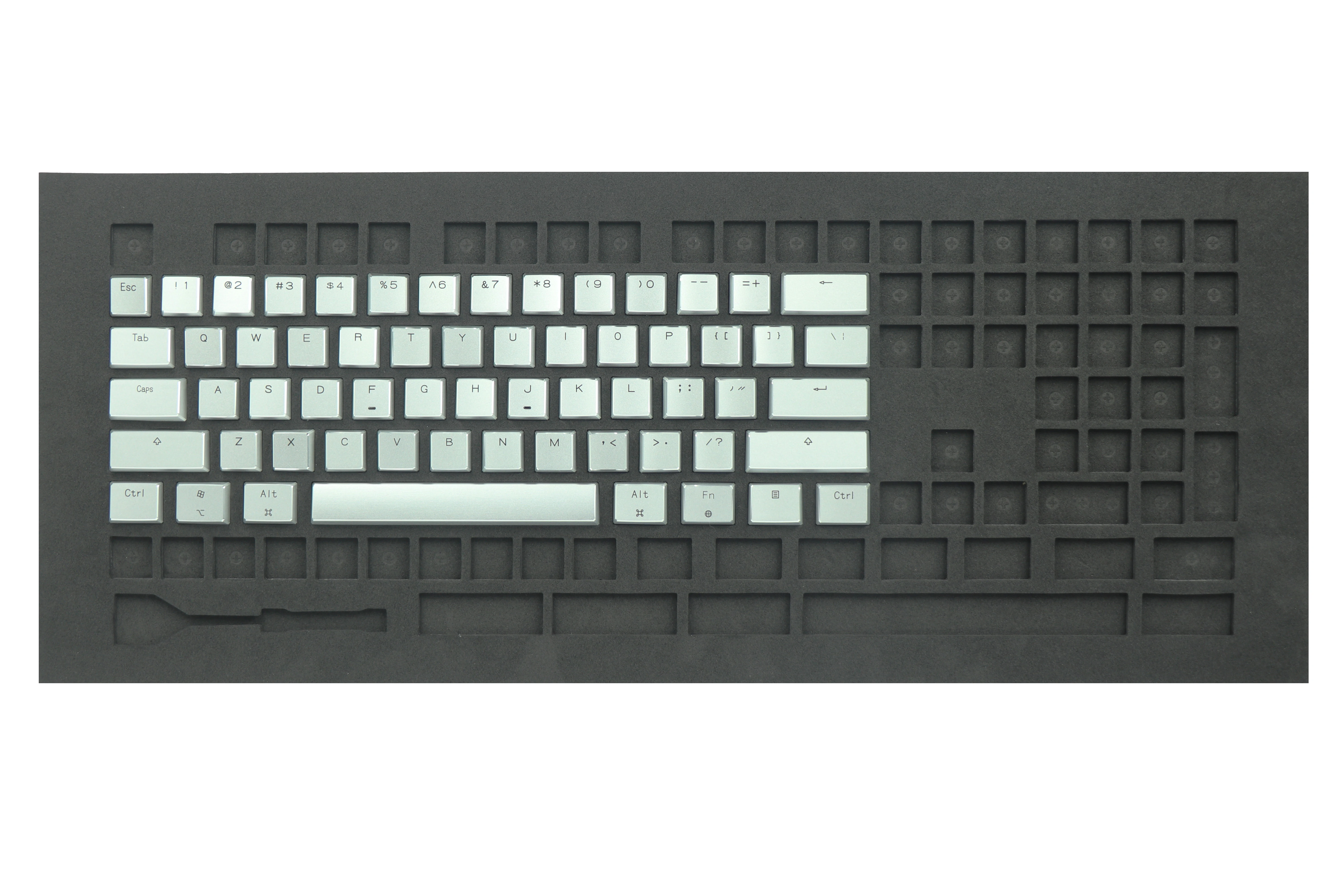 HiUM Aluminum Alloy Low Axis Keycap Custom Metal HL Transparent