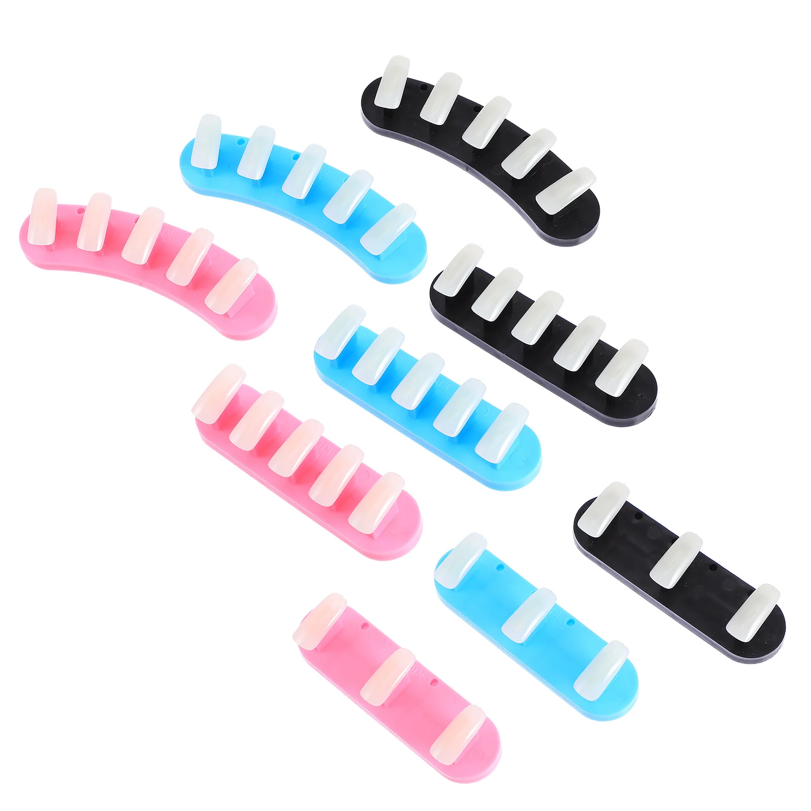 

9pcs Practice Stand Tip Art Holder Nail Tip Stand Stable DIY Training Display Rack Plastic Safe Durable Salon Home Use