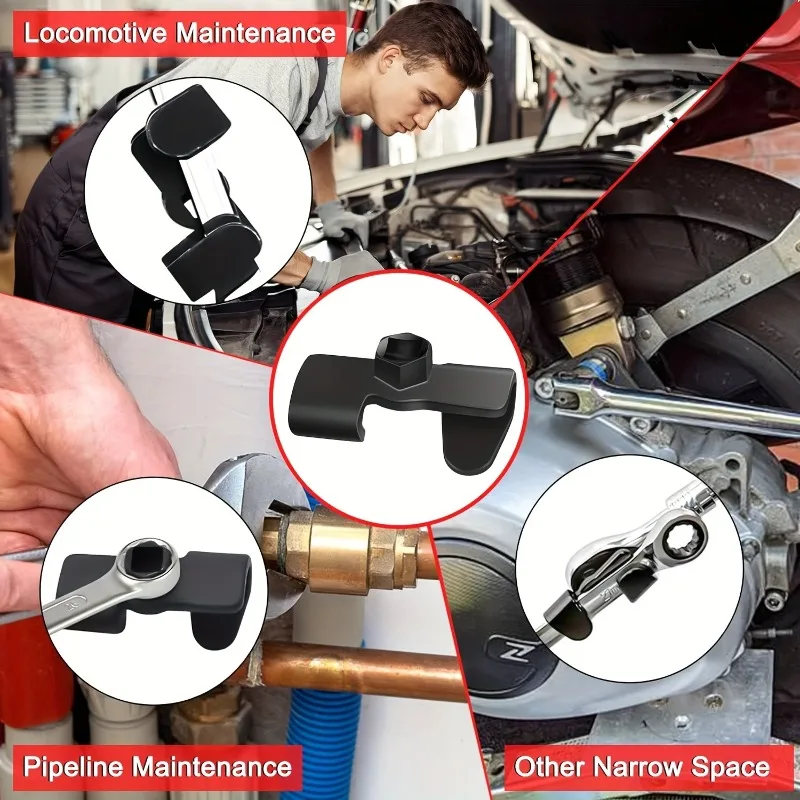 1pc Universal Automotive Wrench Extender Adaptor With 1/2 Inch Or 21mm Hex Drive For Garages, Repair Shops, And DIY, Extendable