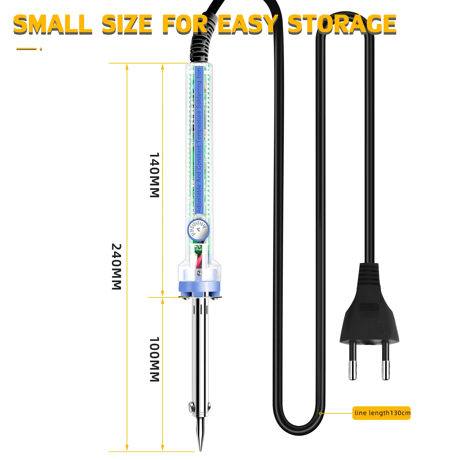 220V Adjustable Temperature Electronic Soldering Iron 60W Welding Solder Rework Station Heat Pencil Tips Repair Tool 100-400℃