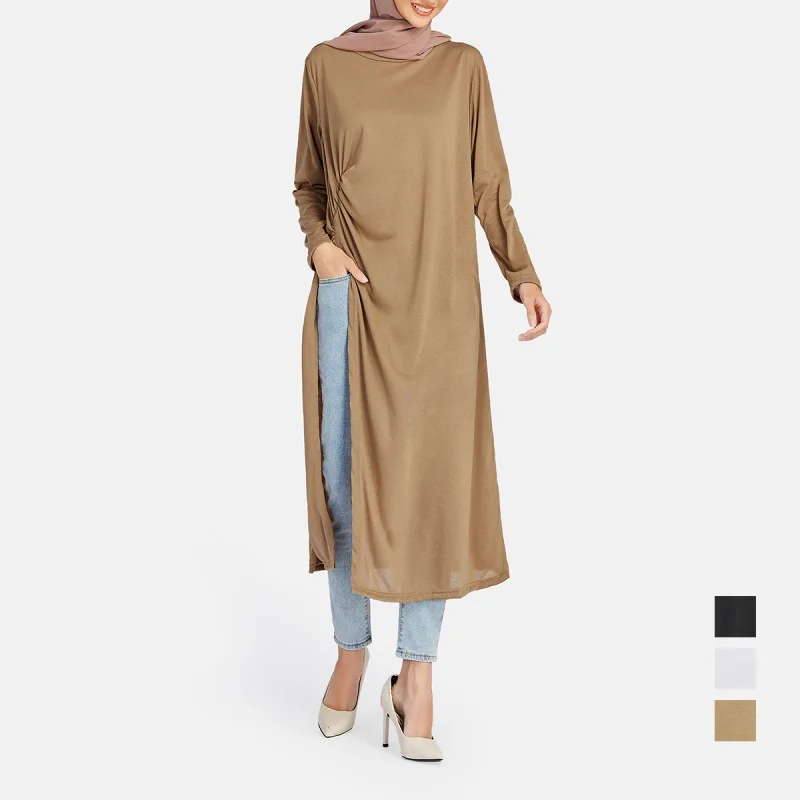 

Jalabiya Dresses Women Muslim Abaya Dubai Kaftan Turkey Solid Color Dress Long Sleeve Islam Robe Ramadan Caftan Islamic Clothing