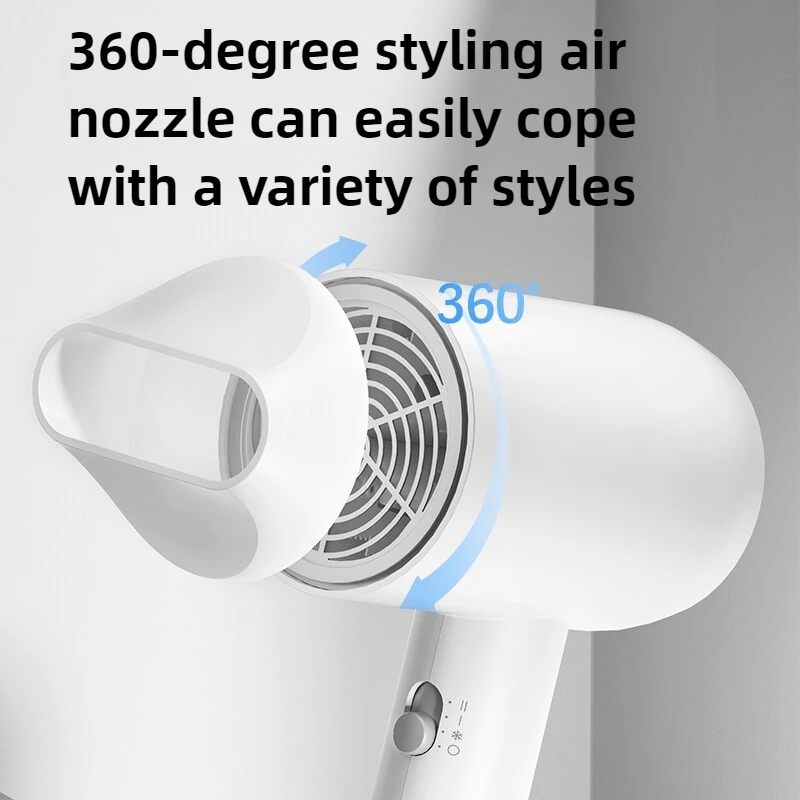 220V 헤어 드라이어 1800W 고출력 헤어 드라이어 음이온이 포함된 뜨겁고 차가운 두 개의 기어 일정한 온도 헤어 케어 기능