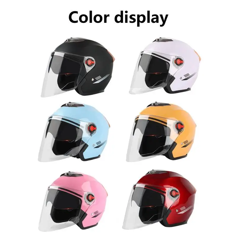 

Open Face Motorcycle Helmets Moto Four Seasons Men Women Street Fashion Helmet 3/4 Half Helmet With Clear Visors Sun Shield