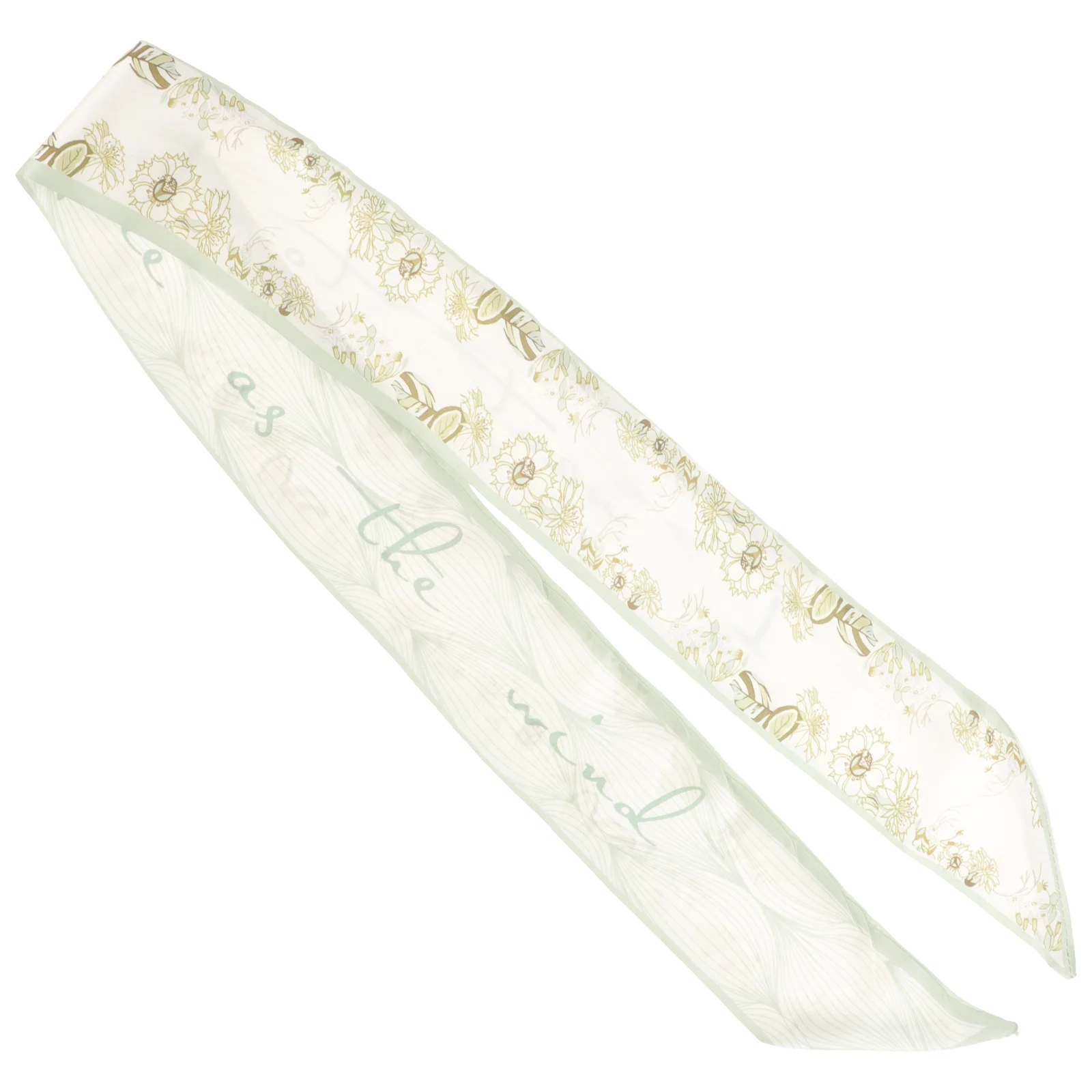 

Flower Silk Hair Scarf Elegant Ribbon For Women Handbag Neck Decoration Lightweight Fashionable Scarf Styling Tool