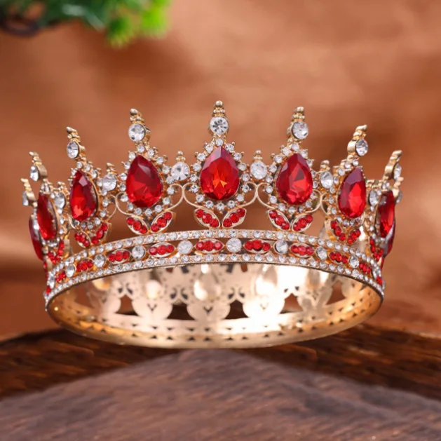 Fashion Crystal Rhinestone Round Tiaras And Crowns Queen Princess Diadems Wedding Hair Accessories For Bride Women image 2