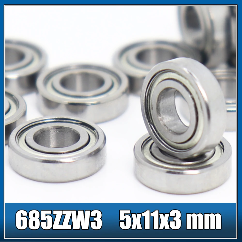 685ZZ W3 Bearing ABEC-1 10PCS 5*11*3 mm Miniature 685ZZ 685-2Z/W3 Ball Bearings