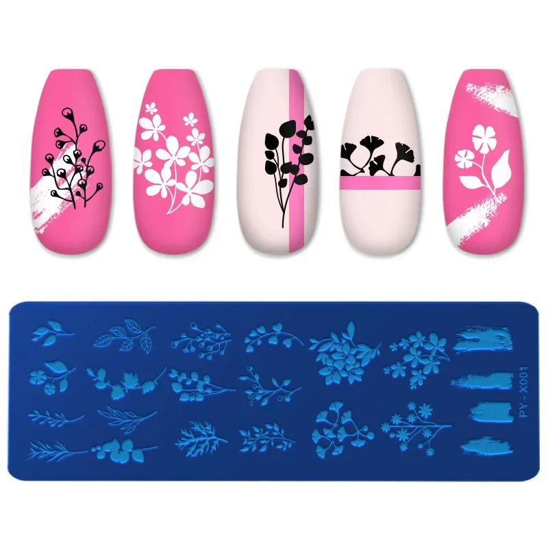 Nagelstempelplaten Set met Geometrie Kant Bloem Dream Catcher Image Plate Tool