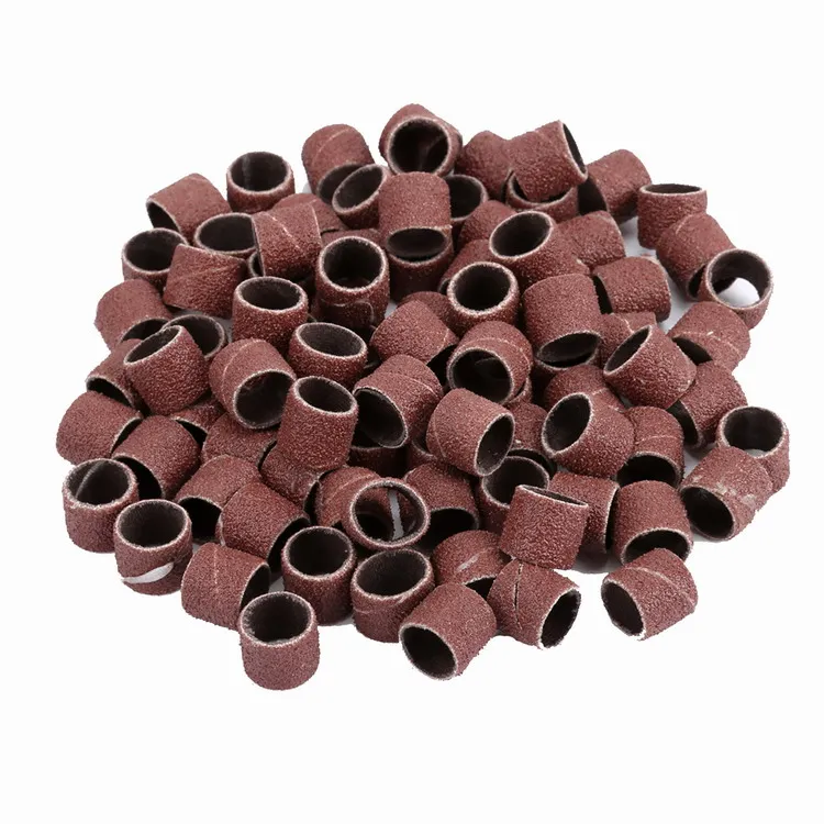 100Pcs Dremel Accessories 12.5mm Grit 80# Sanding Bands +2Pcs 3.17mm Sanding Drum Mandrel Dremel Rotary Tool Nail Drill Bits