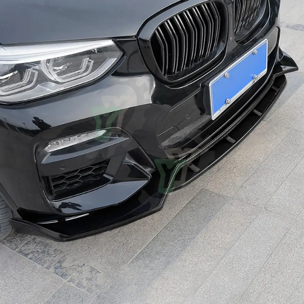 18 19 20 Car Front Bumper Lip Spoiler Splitter Diffuser Detachable Body Kit Cover Guard  For BMW G01 X3 G02 X4 2018 2019 2020