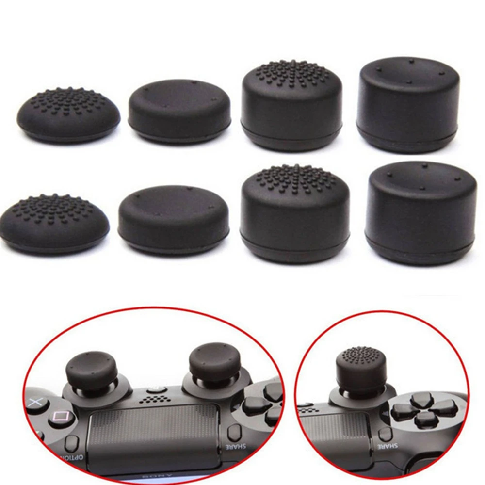 8pcs Controller Silicone Analog Thumb Stick Grip Cap Joystick Cover for PS5/PS4 Game Accessories