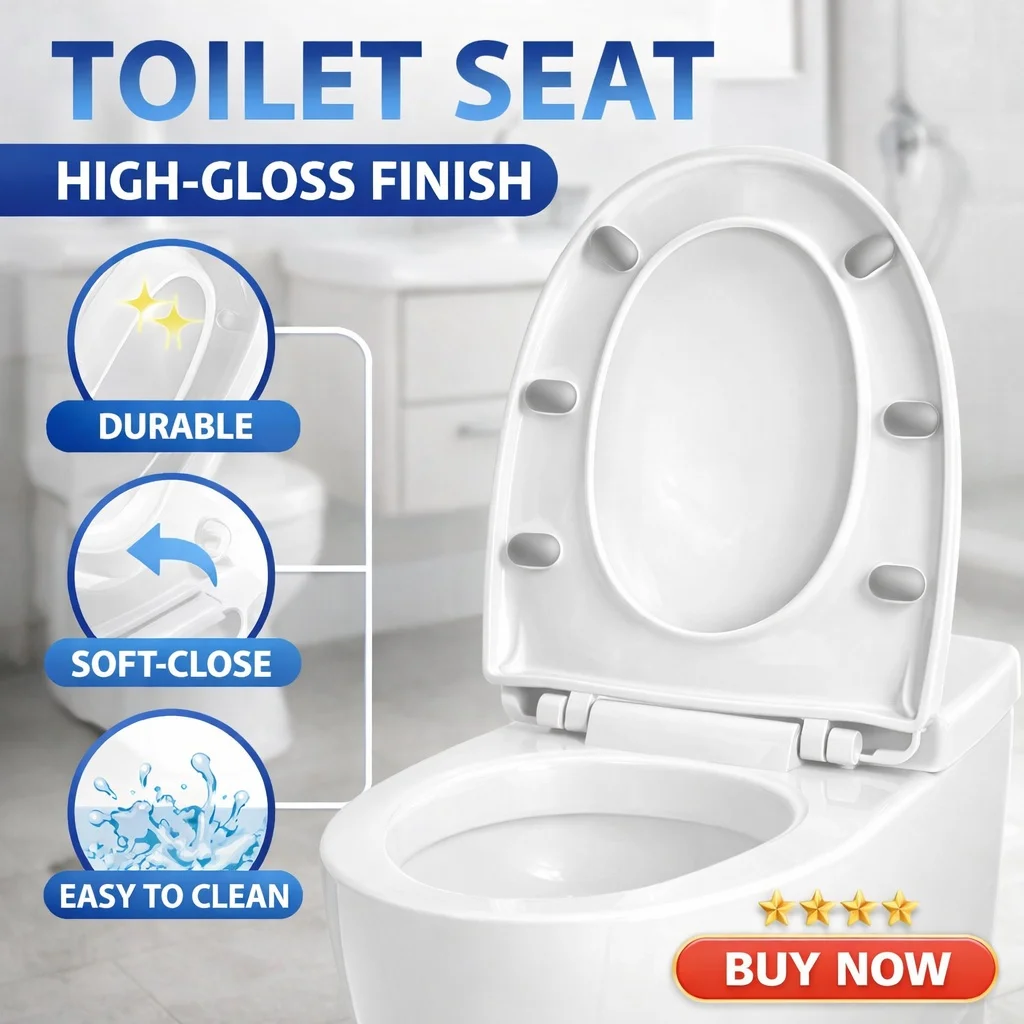 

Universal Toilet Seat Cover, Indoor & Outdoor Use, Smooth Surface, Premium Quality Build