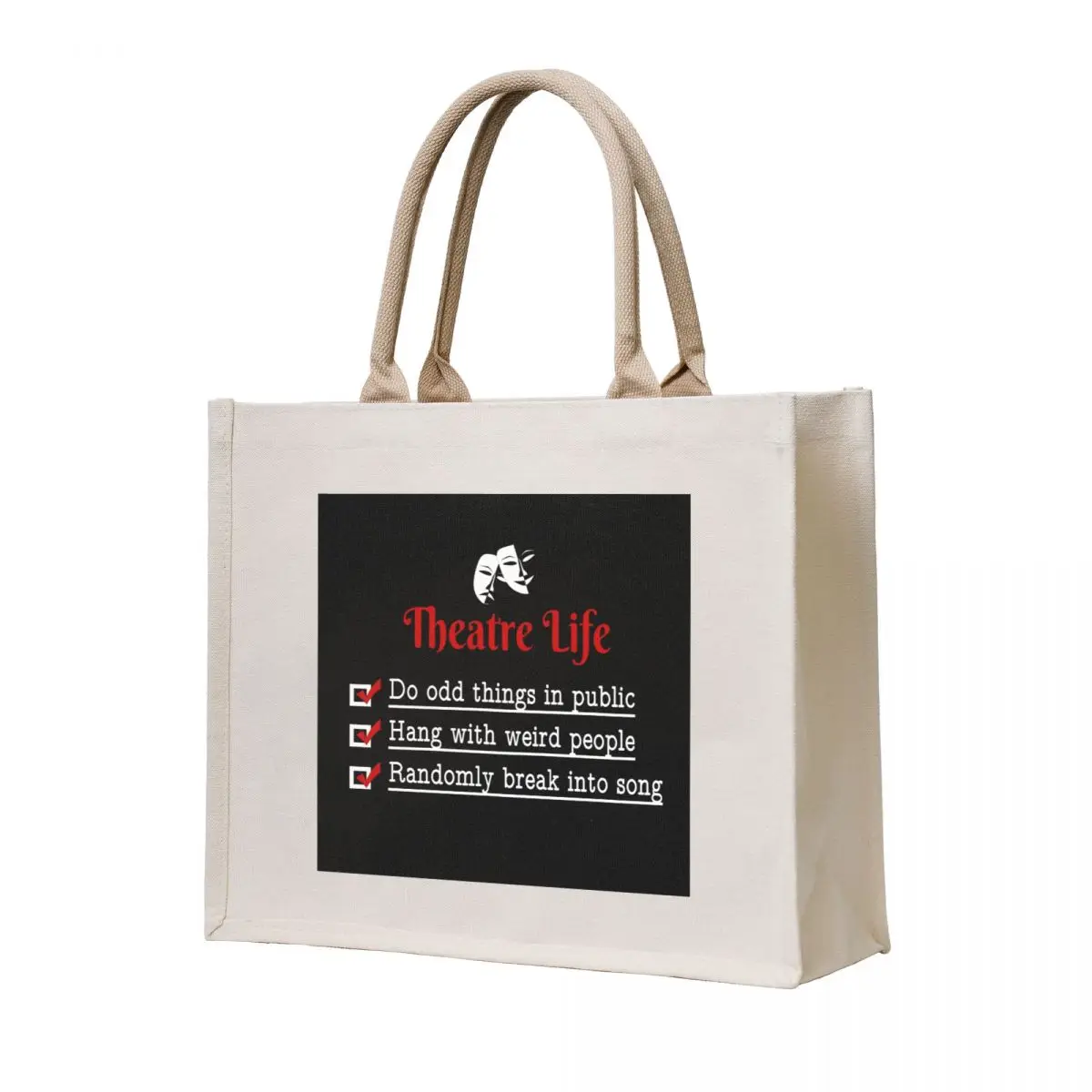 

Theatre Life Funny Theatre Lover Gift Tote Bag Women's shopper bag luxury women shopper bag woman