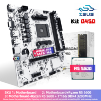 ZSUS B450 Motherboard  Set Kit With Ryzen R5 5600 DDR4 1*16GB 3200MHz memory AM4 Motherboard  M.2 NVME
