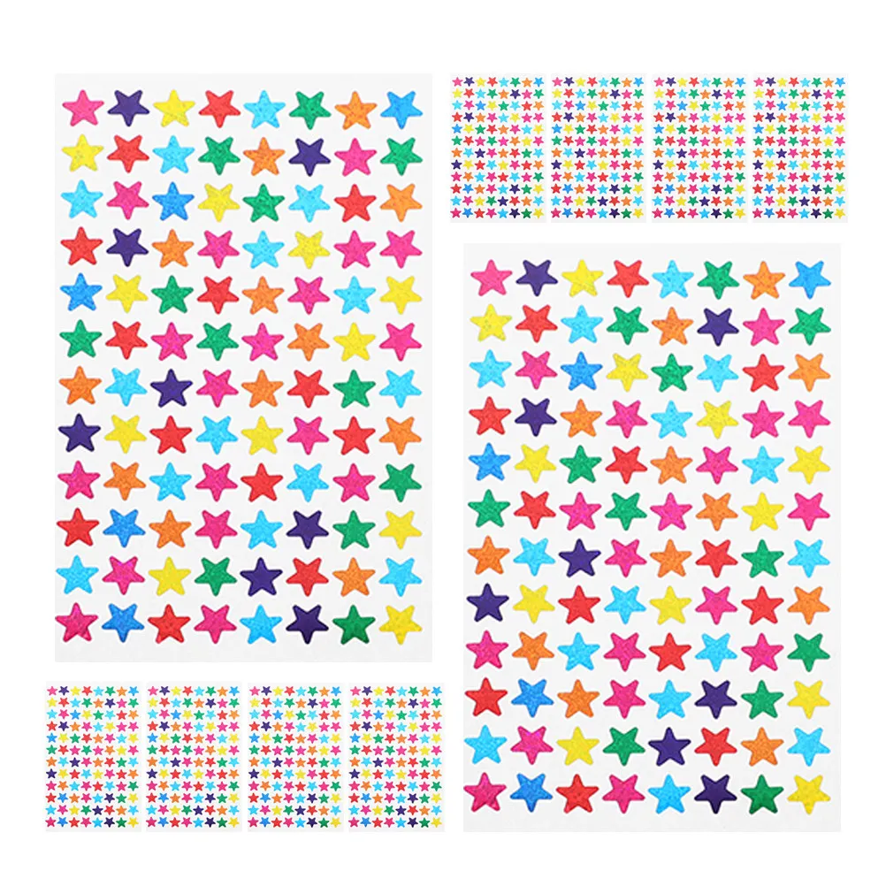 

2Packs Star Stickers Shiny Sparkly Mini Small Adhesive Stars for Kindergarten Reward Chart Teacher Supplies School