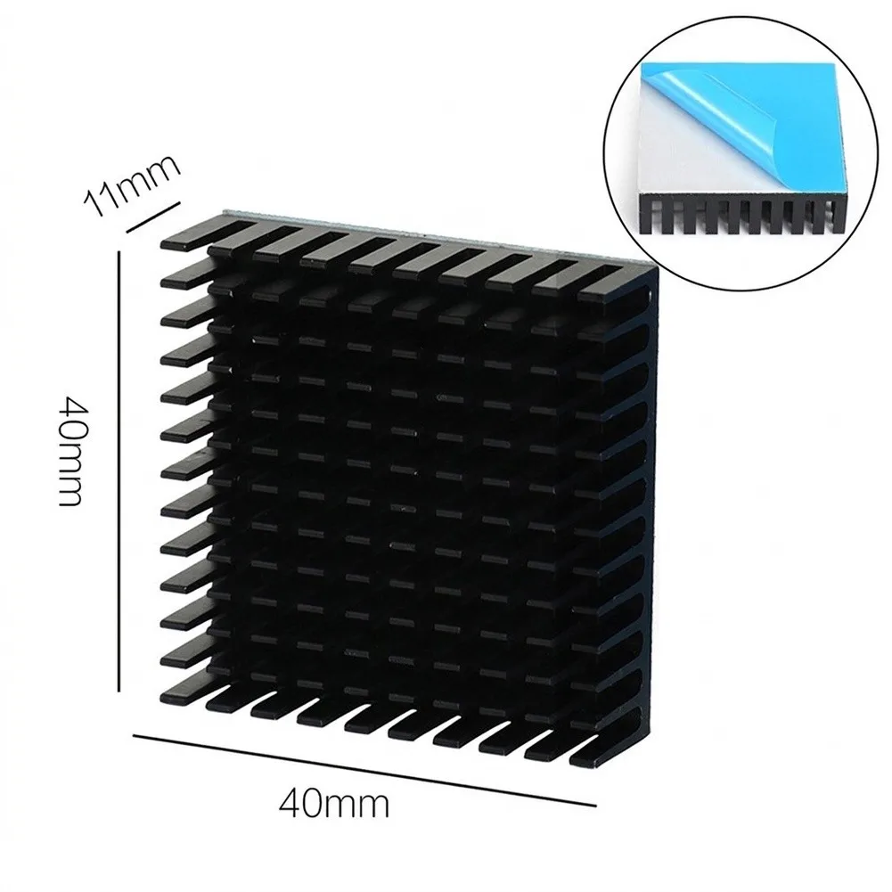 10pcs 42 Stepper Motor Heat Sink For 3D Printer, Aluminum Cooling Block With Thermal Pad, 40x40x11mm Efficient Dissipation