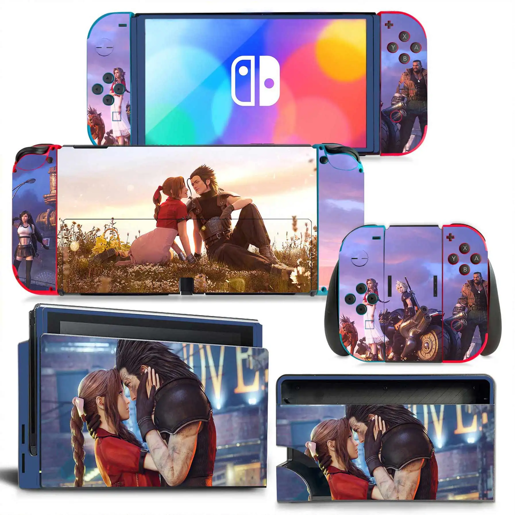 Final Fantasy New Switch Skin Sticker NS Switch OLED stickers skins for  Switch Console and Joy-Con Controller Decal Vinyl