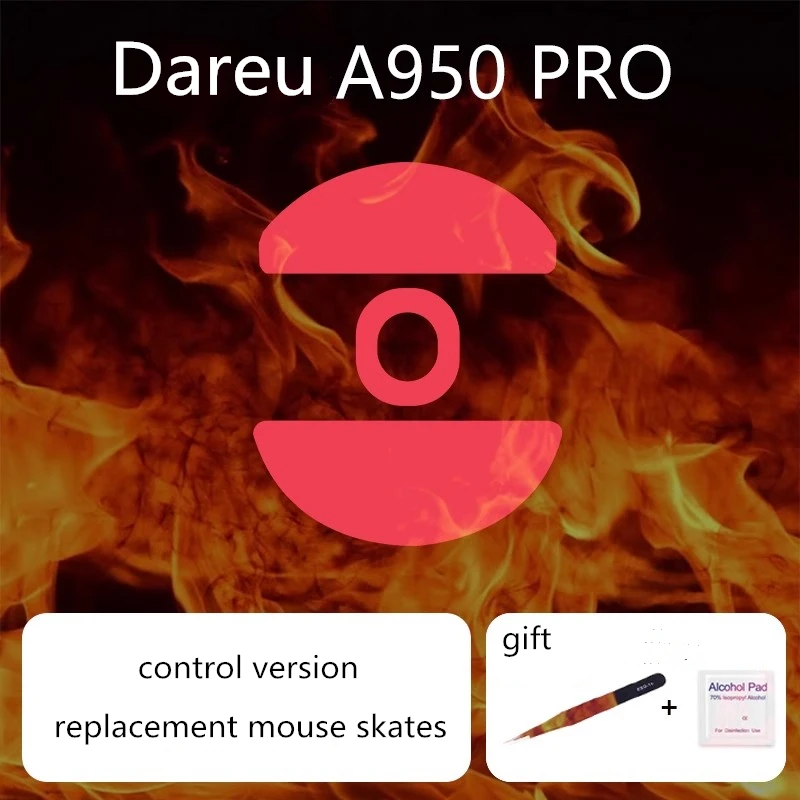 

1 Set Ultraglide Mouse Skates For Dareu A950 Pro Control Speed Mouse Feet ICE Version Mice Glides PTFE Feet