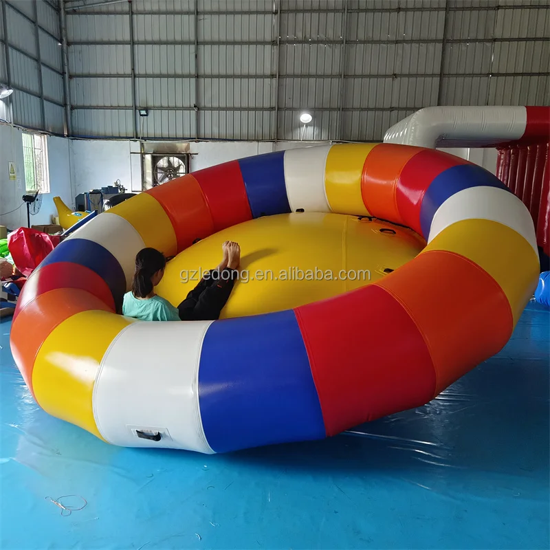 Water Park Commercial Inflatable Disco Boat Towable Water Ski Tube Twist For Sale
