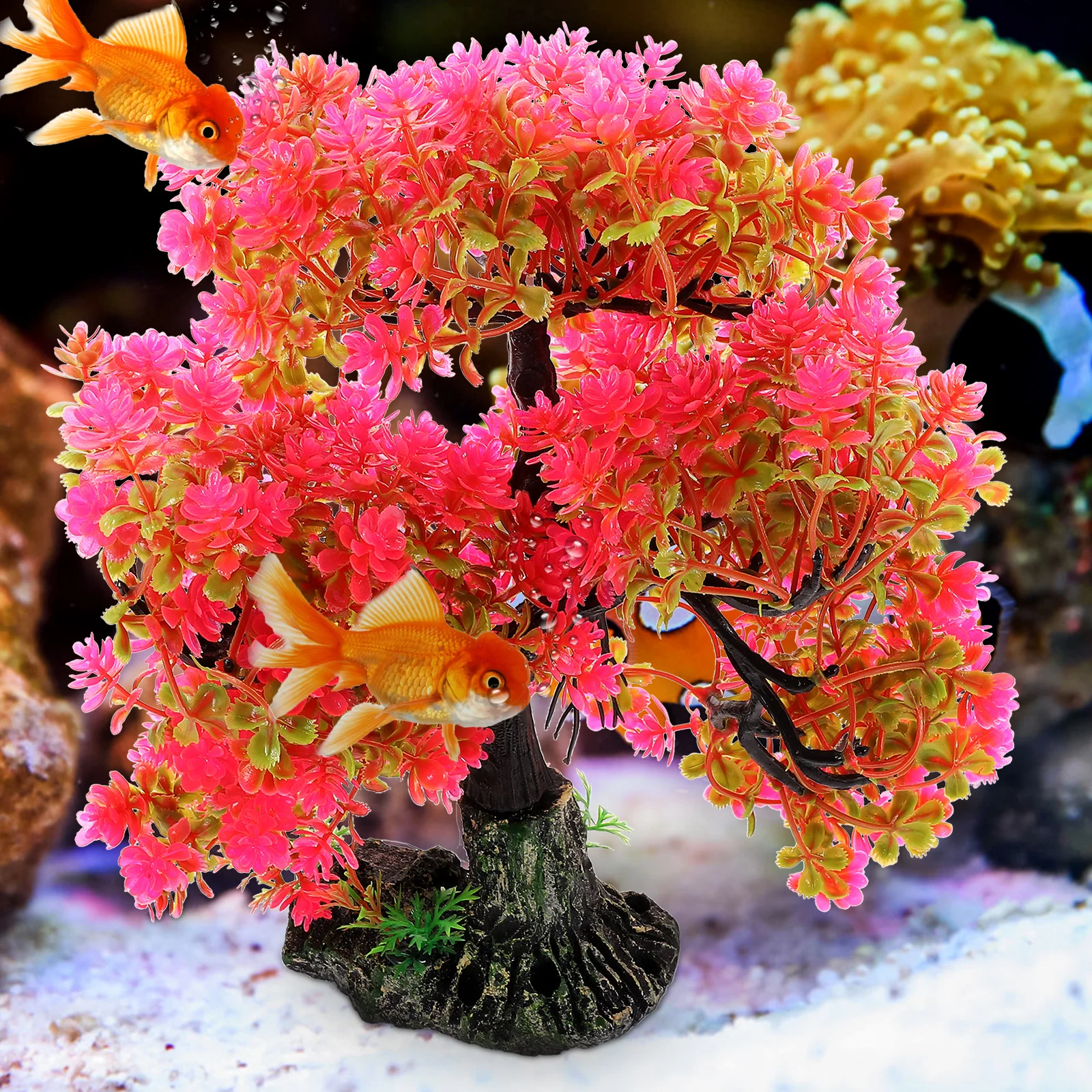 

Simulated Water Grass Rockery Fish Decoration Aquarium Trees Artificial Bonsai Realistic for Tank Glass