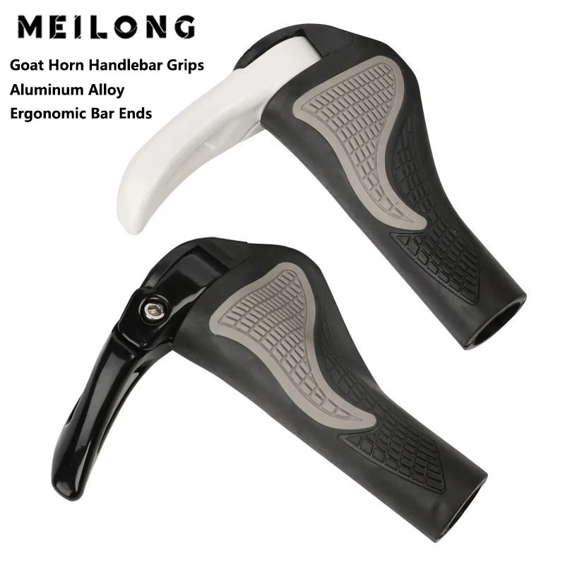 

Mountain Bike Ergonomic Bar Ends,Goat Horn Handlebar Grips(A-Horn),for MTB/Road Bikes,Comfortable&Anti-slip, Adjustable Angle