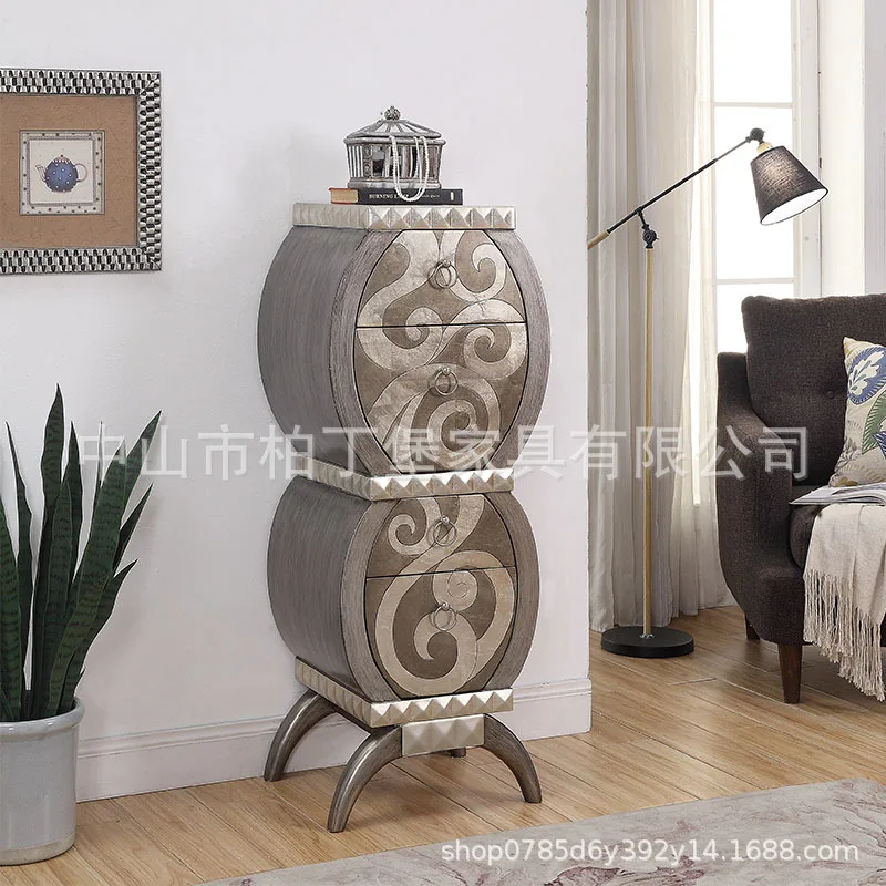 CX solid wood chest, bedroom bedside table, simple modern living room, five buckets, villa chest of drawers