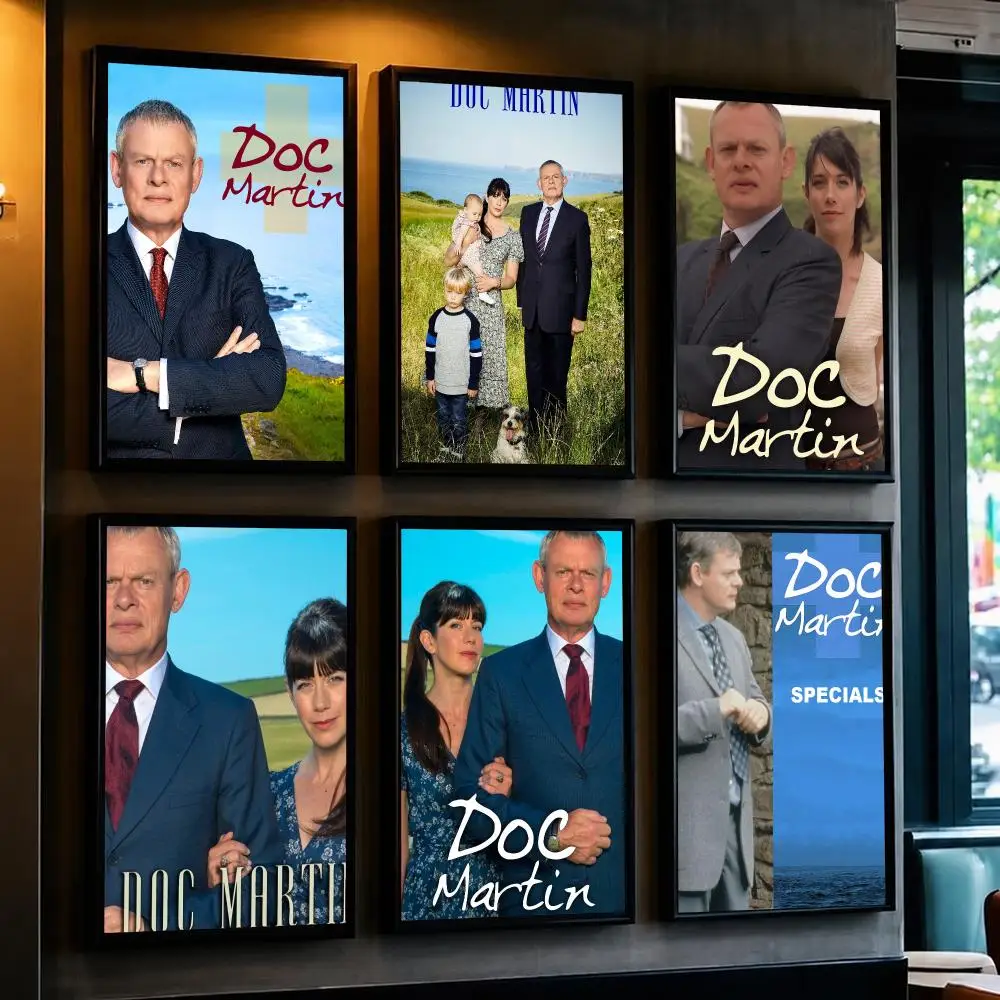 tv series D-Doc Martin-N Poster Decorative Wall Art Sticker for Cafe Office Bedroom and Living Room