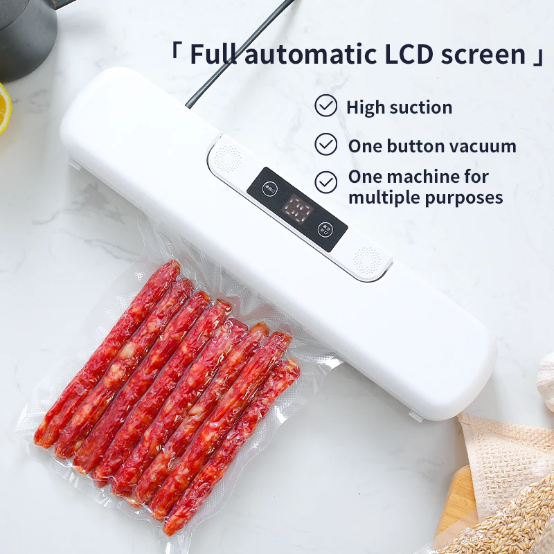 

Household Vacuum Sealer Food Bag Packing Sealing Machine Smart Portable Kitchen Packer for Food Saver and Storage