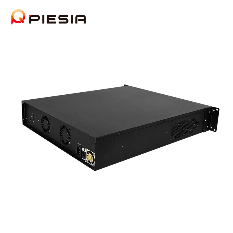 Piesia 2U Rack Case 4 *SFP 10G 6 LAN Mikrotik PSU 12th LGA 1700 Industrial Firewall Pfsense Mini PC 2U Server Rack Mount Chassis