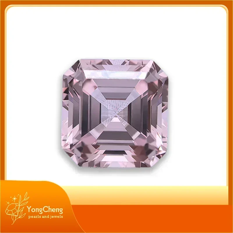 

Top Lab Grown Sapphire Asscher Shape Morgan Pink Color VVS1 Charms DIY For Jewel Making Materials Selectable AGL Certificate