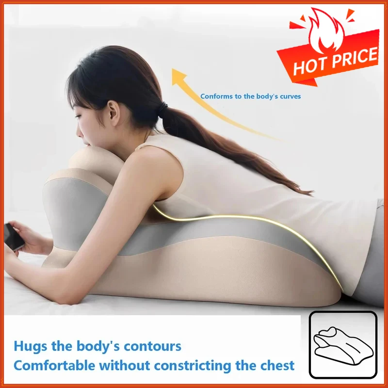 Memory Foam Pillow Ergonomic Support Neck Leg Rest Reading Phone Use Bed Sofa Wedge Shape Pain Relief Comfort