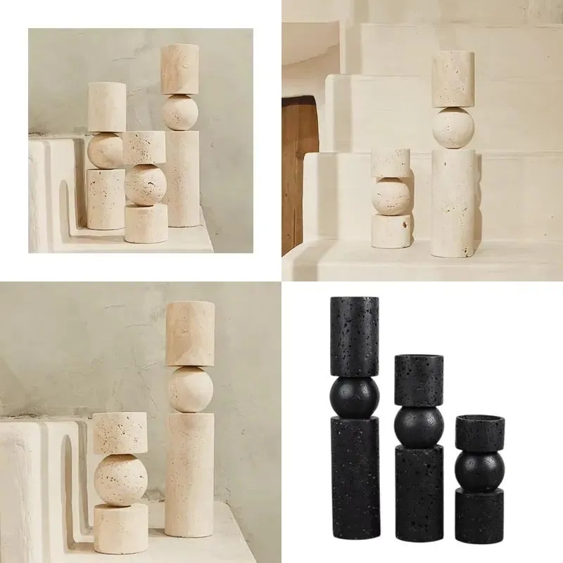 Modern sculpture simple natural abstract art stone decoration travertine sculpture home decoration living room