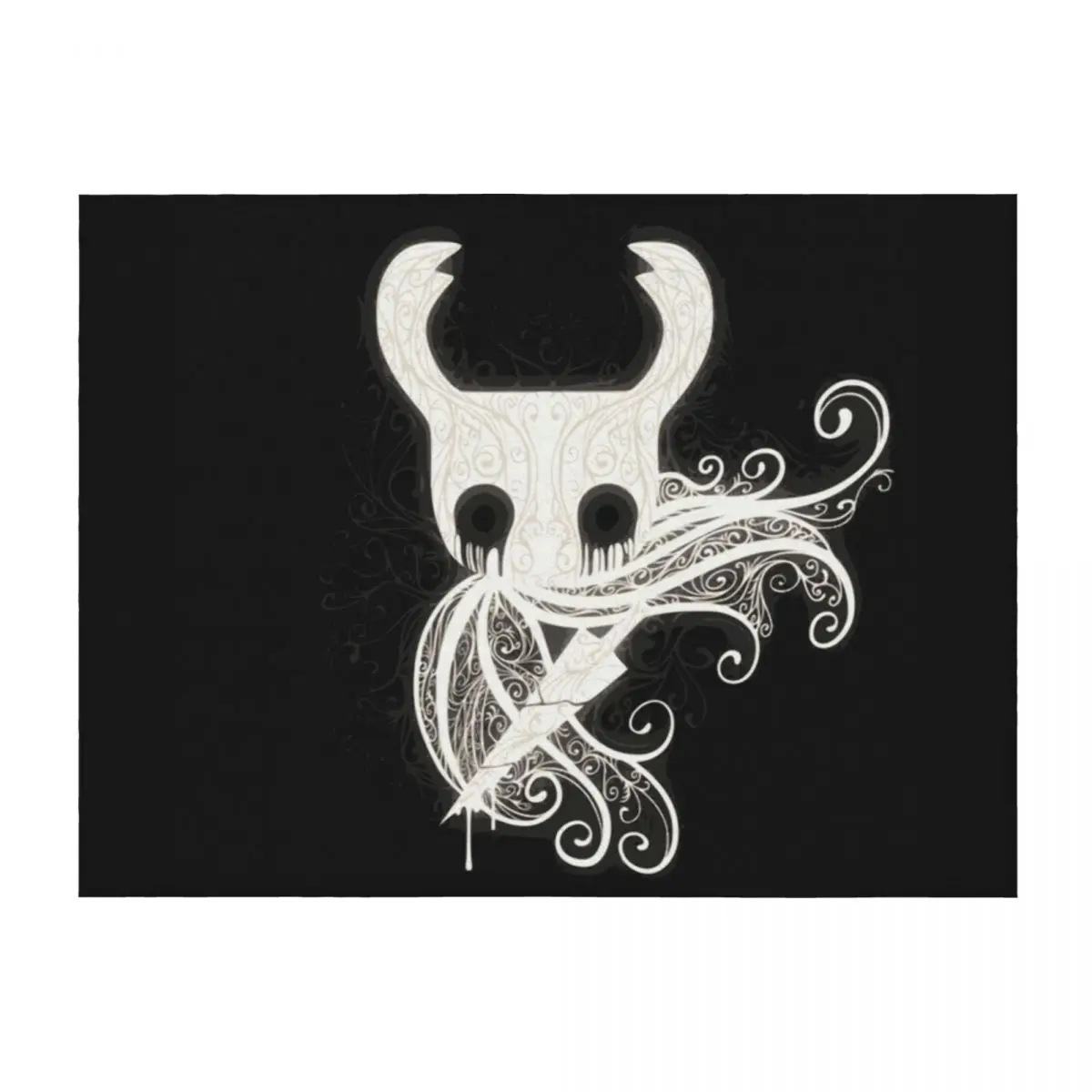 The Knight from Hollow Knight - Born of God and Void Throw Blanket Furry Soft Plush Plaid Vintage Plaid Blankets