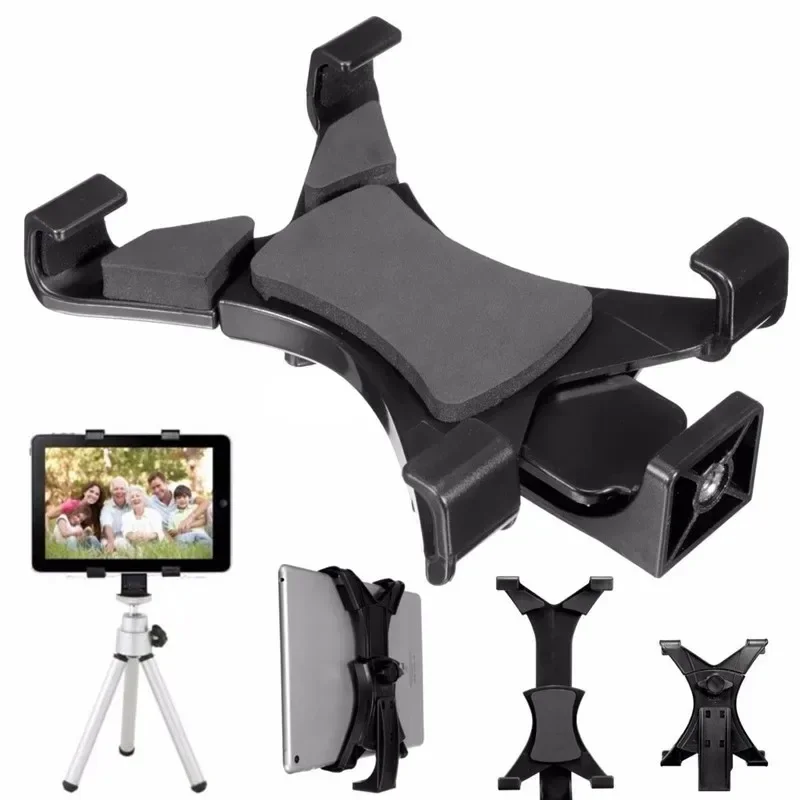 Tablet tripod monopod Mount Clamp  for Ipad or air or Pro Tablet Phone Bracket Holder With 1/4