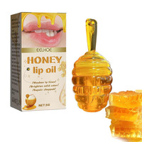 1/2PCS Moisturizing Honey Lip Oil Hydrating Overnight Honey Lip Balm Gloss Shiny Plump reduce lip lines With Vitamin E Lip Care
