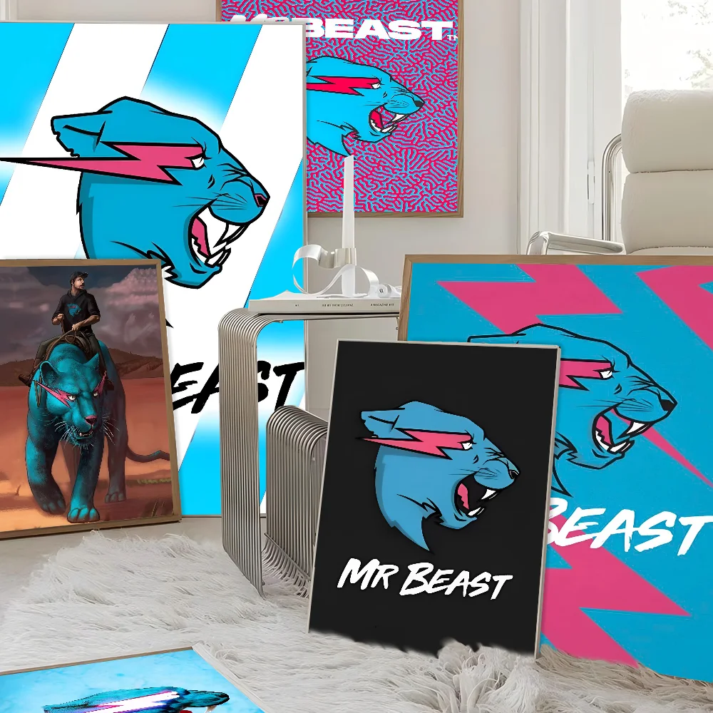 Game Blogger Mr-Beast Classic Anime Poster Waterproof Paper Sticker Coffee House Bar Room Wall Decor