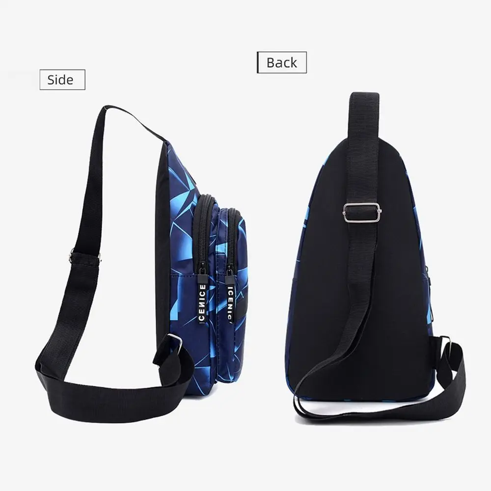 Men Women 2-Layer Chest bag Fashion Travel Outdoor Cross Body Bag Multipurpose Gift Shoulder Sling Backpack