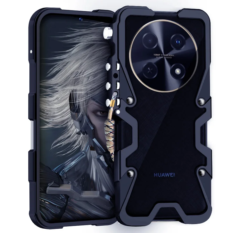 Luxury Metal Aluminum Bumper Shockproof Back Case For Huawei Enjoy 70 Pro / Enjoy 60 Pro Aluminum Cases Cover Bumper Coque