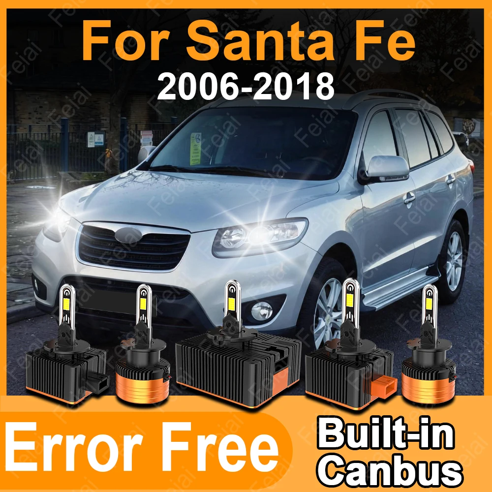 

D3S D1S LED Canbus Bulb For Hyundai Santa Fe CM DM 2 3 2006 2007 2008 2009 2010 2011 2012-2018 Accessories Santa Fe Headlights