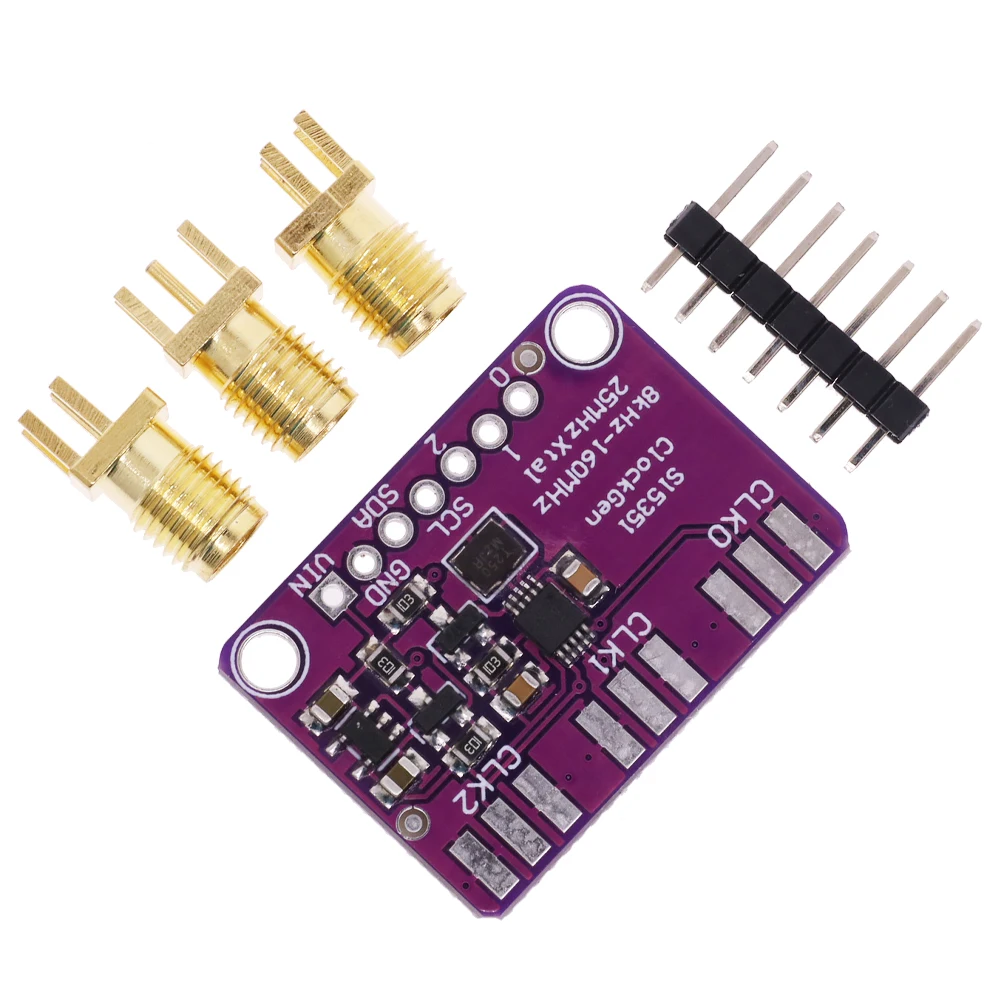 1/5/10PCS DC 3V-5V Si5351A Si5351 I2C Clock Generator Breakout Board Module Signal Generator Clock 8KHz-160MHz For Arduino