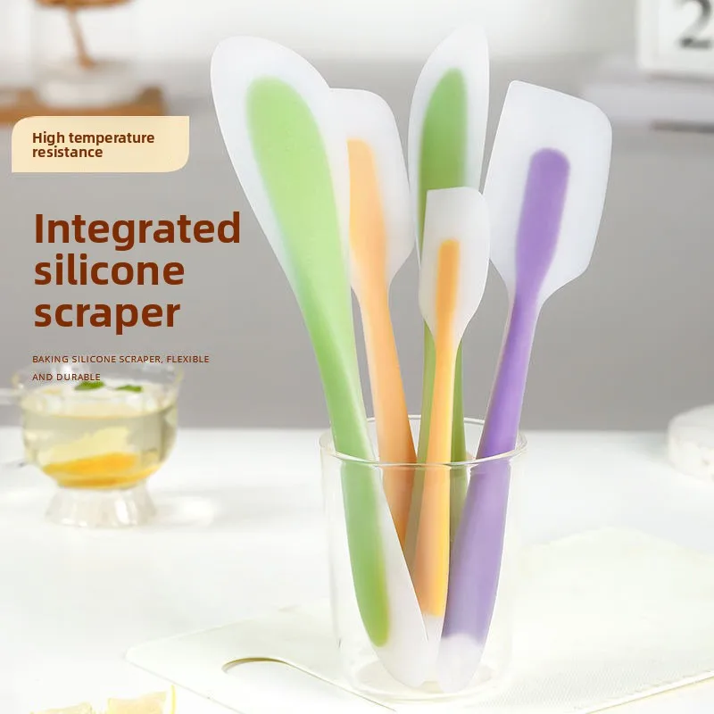 Food-Grade Silicone Mini Cake Spatula - Heat-Resistant Butter/Jam Scraper for Baking & Kitchen, Non-Stick & Dishwasher Safe